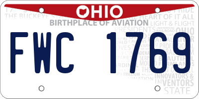 OH license plate FWC1769