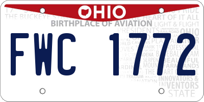 OH license plate FWC1772