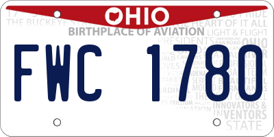 OH license plate FWC1780