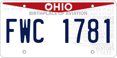 OH license plate FWC1781