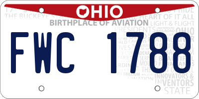OH license plate FWC1788