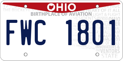 OH license plate FWC1801