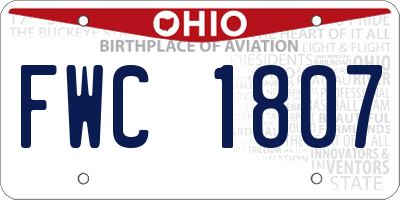 OH license plate FWC1807