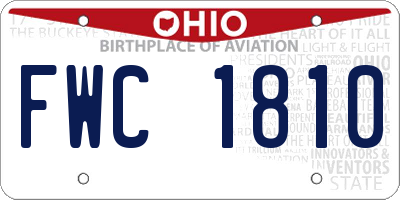 OH license plate FWC1810
