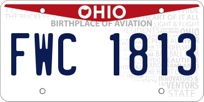 OH license plate FWC1813