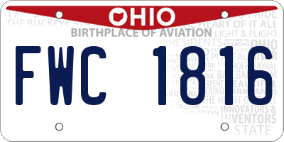 OH license plate FWC1816