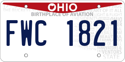 OH license plate FWC1821