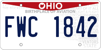 OH license plate FWC1842