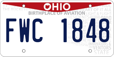 OH license plate FWC1848