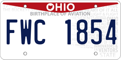 OH license plate FWC1854