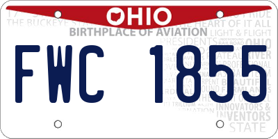 OH license plate FWC1855