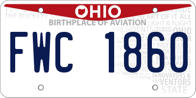 OH license plate FWC1860