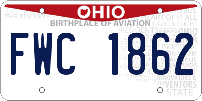 OH license plate FWC1862