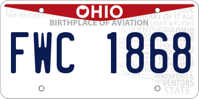 OH license plate FWC1868
