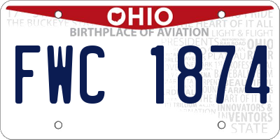 OH license plate FWC1874