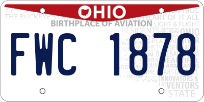 OH license plate FWC1878