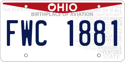 OH license plate FWC1881