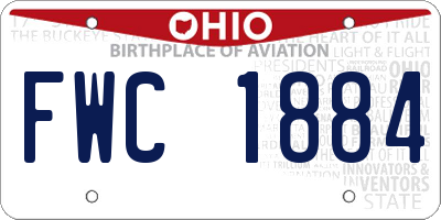 OH license plate FWC1884