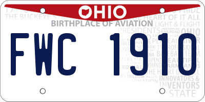 OH license plate FWC1910