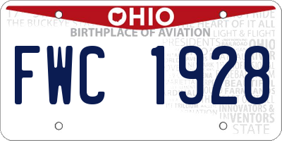 OH license plate FWC1928