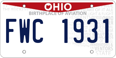 OH license plate FWC1931