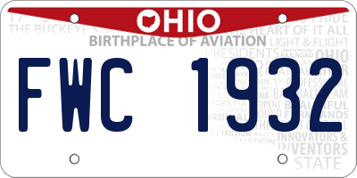 OH license plate FWC1932