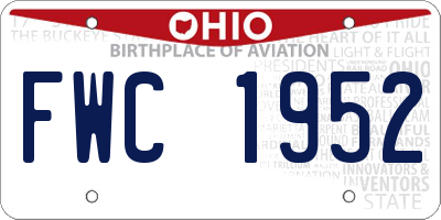 OH license plate FWC1952