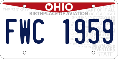 OH license plate FWC1959