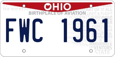 OH license plate FWC1961