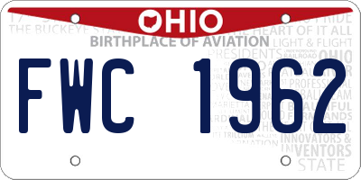 OH license plate FWC1962