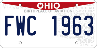 OH license plate FWC1963