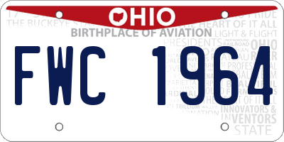 OH license plate FWC1964