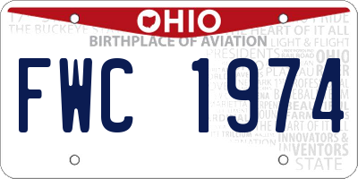 OH license plate FWC1974