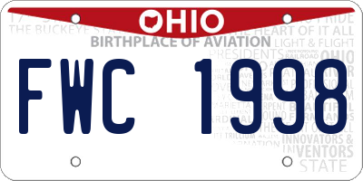 OH license plate FWC1998