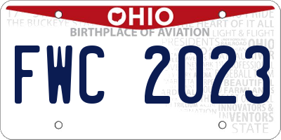 OH license plate FWC2023
