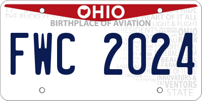 OH license plate FWC2024