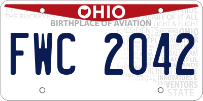 OH license plate FWC2042