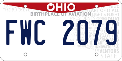 OH license plate FWC2079