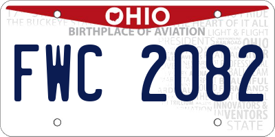 OH license plate FWC2082