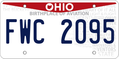 OH license plate FWC2095