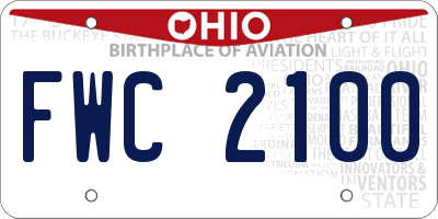 OH license plate FWC2100