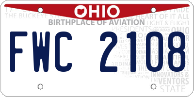 OH license plate FWC2108