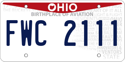 OH license plate FWC2111