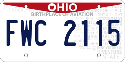 OH license plate FWC2115