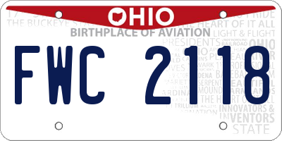 OH license plate FWC2118