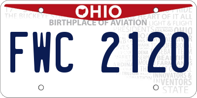 OH license plate FWC2120