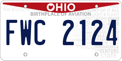 OH license plate FWC2124