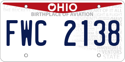 OH license plate FWC2138