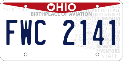 OH license plate FWC2141