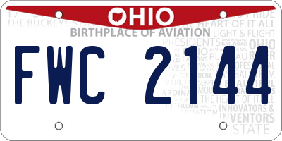 OH license plate FWC2144